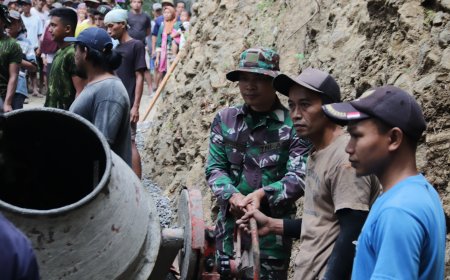 Di Balik Putaran Molen Prajurit Yonif 405 Suryakusuma Wujudkan Jalan Harapan TMMD