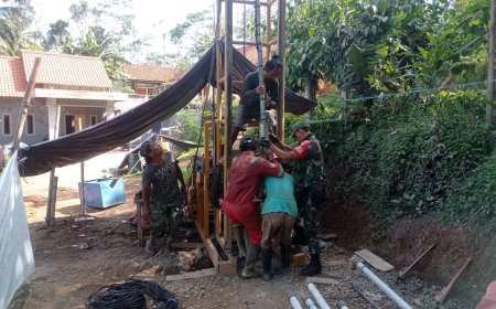 Menggali Harapan dari Perut Bumi Gotong Royong Satgas TMMD dan Warga Hadirkan Sumur Bor untuk Pagedongan