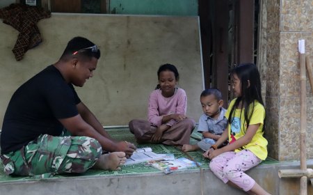 Pratu Brian Sitorus Menebar Ilmu untuk Generasi Desa