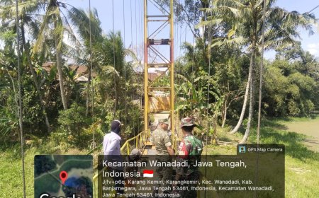 Dandim Banjarnegara Pastikan Rehab Jembatan Garuda Tahap IV Tepat Sasaran dan Sesuai Spesifikasi