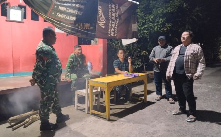 Ronda Malam Pererat Kemanunggalan TNI dan Warga di Gumelem Kulon