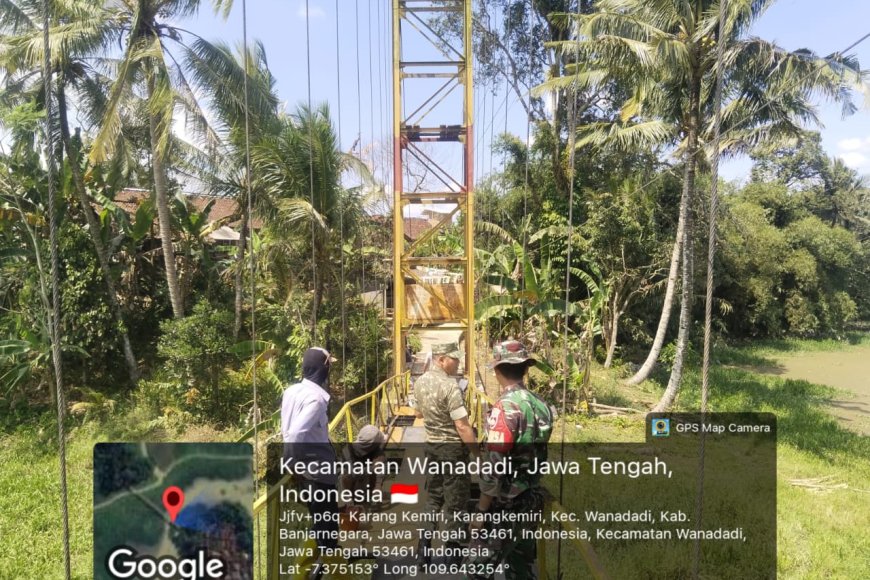 Dandim Banjarnegara Pastikan Rehab Jembatan Garuda Tahap IV Tepat Sasaran dan Sesuai Spesifikasi