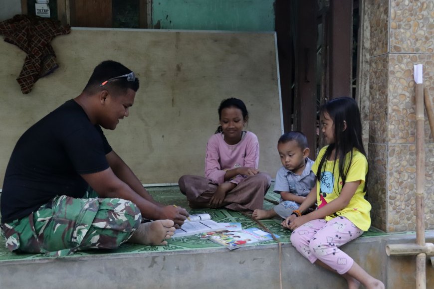 Pratu Brian Sitorus Menebar Ilmu untuk Generasi Desa