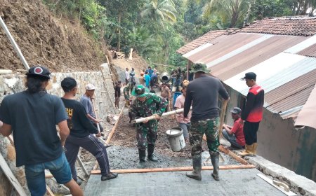 Tongkat Bambu Andalan Pelda Ratam di TMMD Reguler ke-129