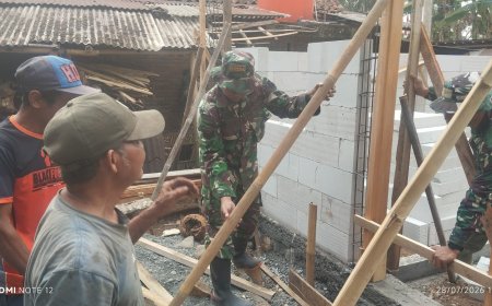 TMMD Reguler ke-129 Rumah Pak Toid Capai 40 Persen