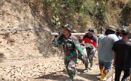 Semangat Satgas Tak Surut Demi Rampungkan TMMD