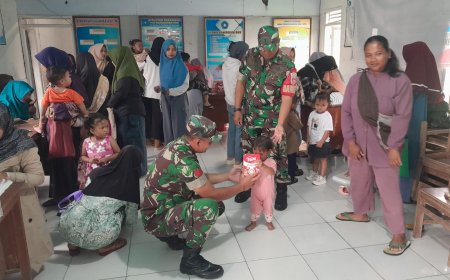 Tak Hanya Bangun Jalan Kopka Wahid Turut Dampingi Posyandu Warga Gumelem Kulon