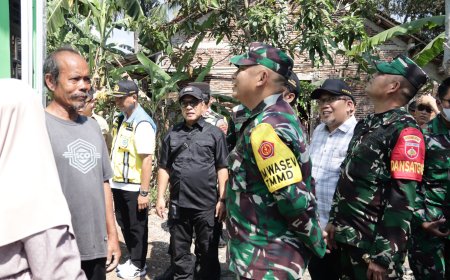 Dandim Nodelismen Hulu Dampingi Tim Wasev Saksikan Perubahan RTLH Pak Toid