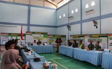 Dandim Nodelismen Hulu Paparkan Perjalanan TMMD Reguler ke-129 di Hadapan Tim Wasev