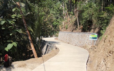 Rabat Beton 737 Meter Rampung 100 Persen Wajah Baru Jalan Dusun Kunir