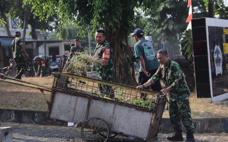 HUT ke-81 TNI dan HUT ke-76 Kodam IV/Diponegoro Gotong Royong Jadi Wujud Pengabdian TNI kepada Rakyat