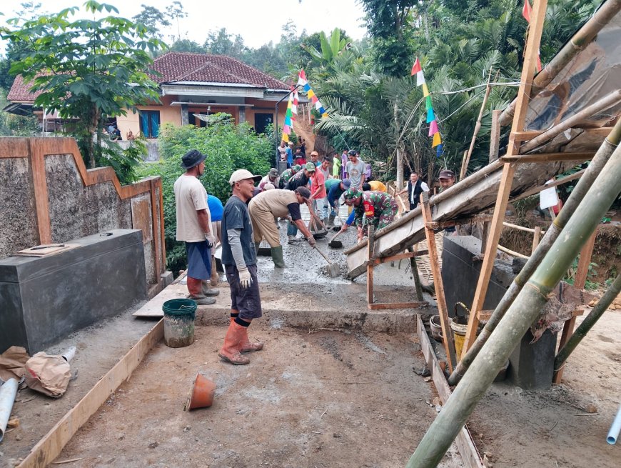 Jembatan Beton Sungai Mbawang Mulai Dicor Akses Warga Paweden Segera Terhubung