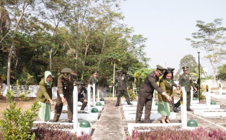 Jelang HUT TNI ke-81 Dandim Banjarnegara Pimpin Ziarah Nasional di TMP Sureng Yudha