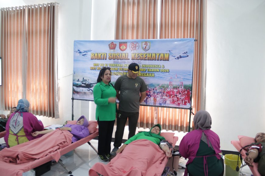 Dandim Banjarnegara Ikuti Vicon Bersama Panglima TNI Bakti Kesehatan Meriahkan HUT TNI ke-81